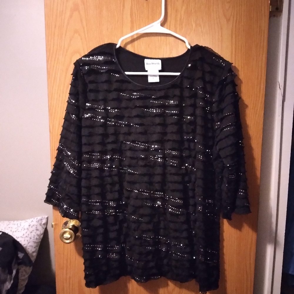 L Black Bon Worth Blouse